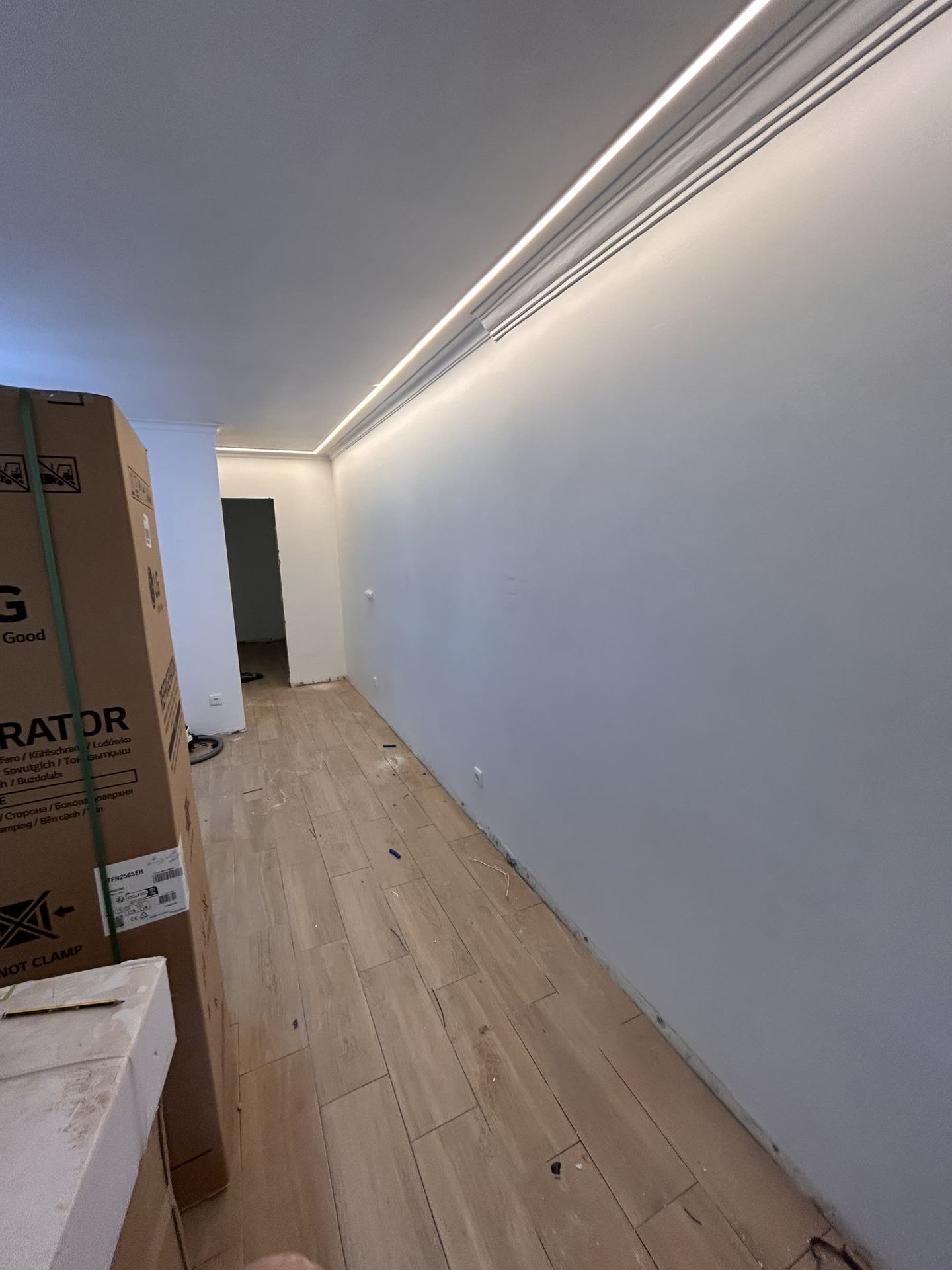 Fita LED instalada em sanca para iluminação indireta
